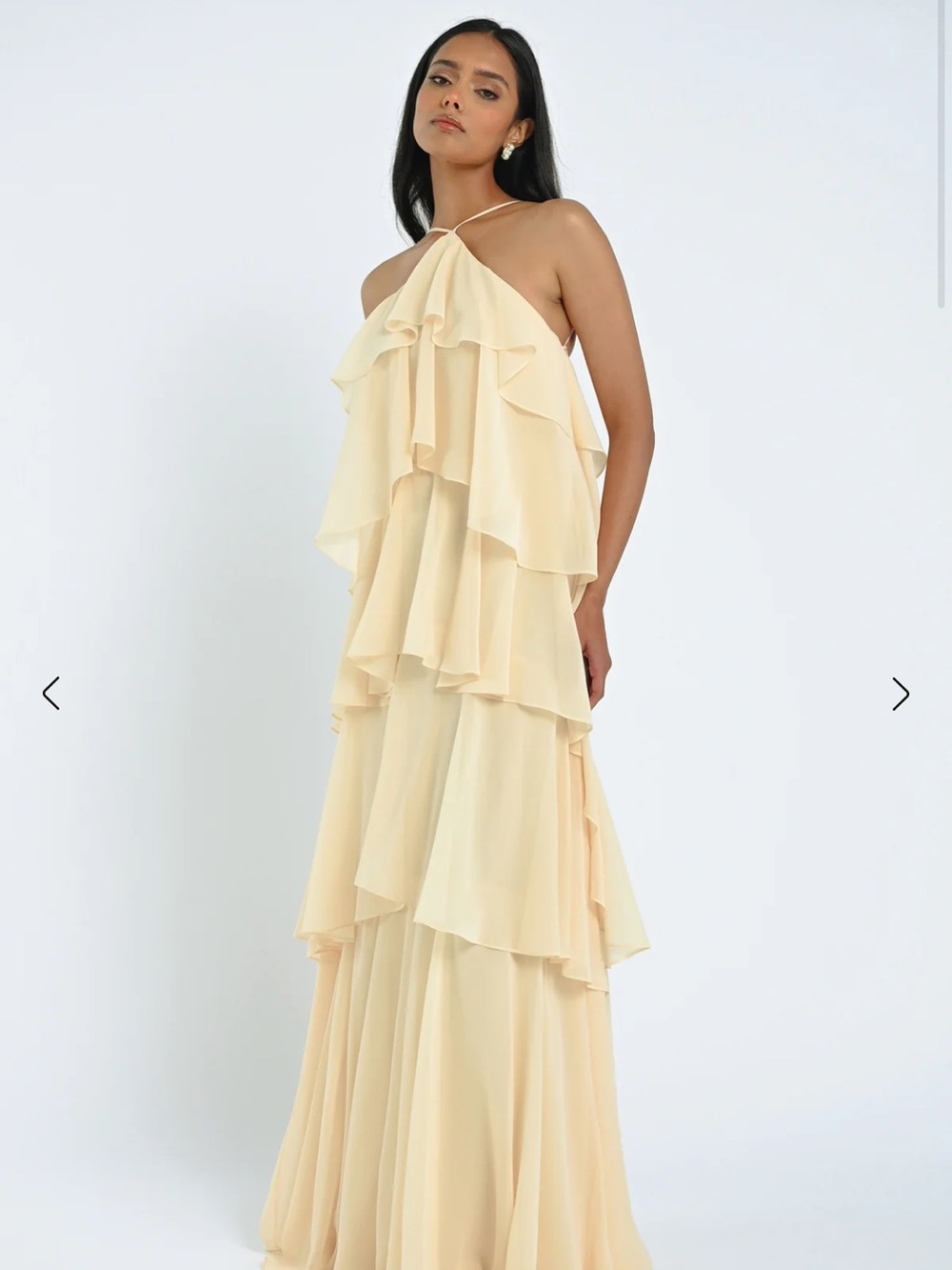 Jenny Yoo Farley Dress in Buttercup Luxe Chiffon